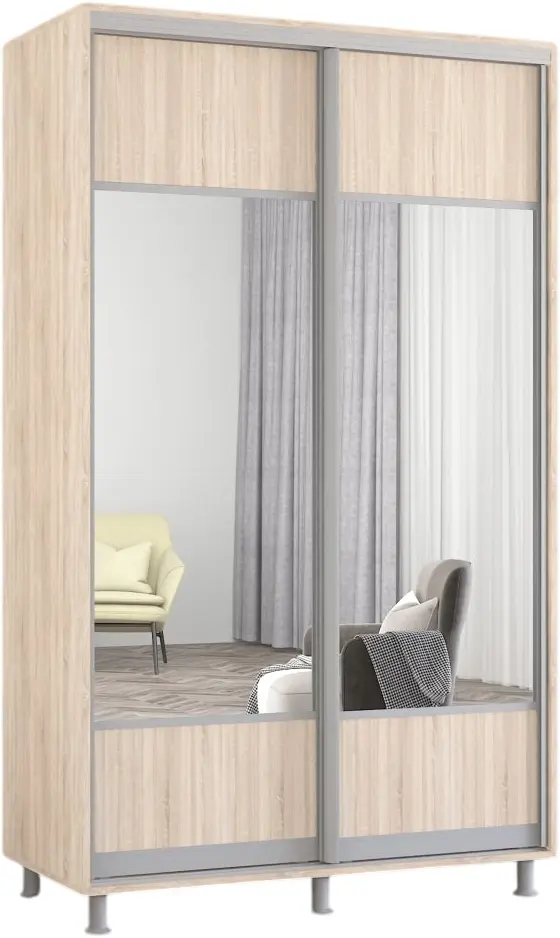 Dulap-cupe Mobildor Aron-S cu oglinda K1 130x220x60 (Sonoma Oak) - 2