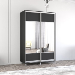Шкаф-купе Mobildor Aron-S с зеркалом K1 130x230x60 (Anthracite)