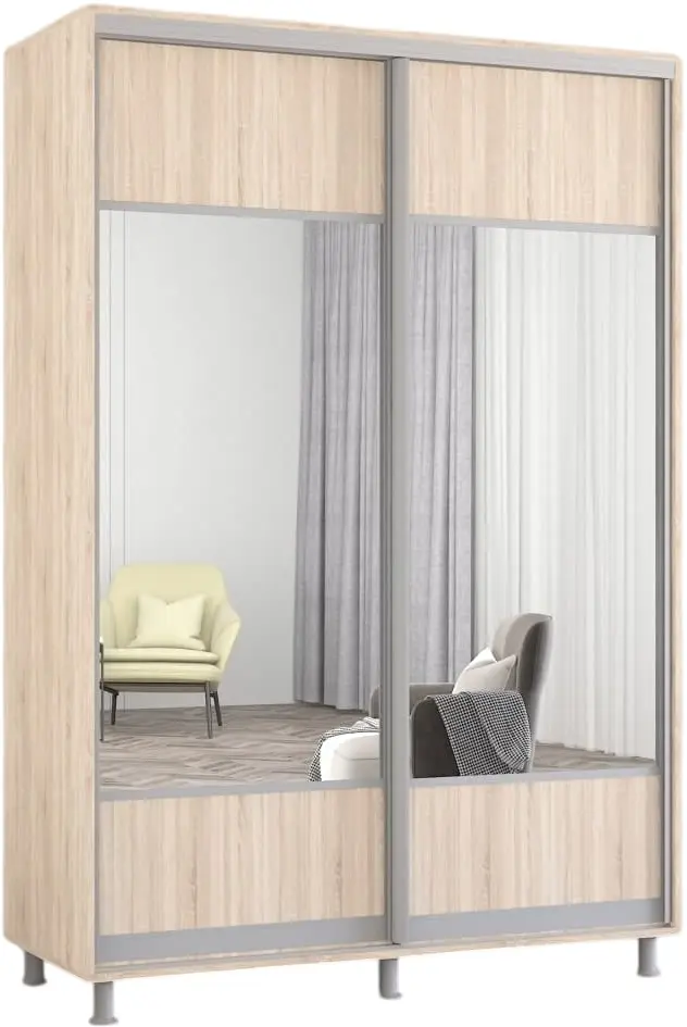 Dulap-cupe Mobildor Aron-S cu oglinda K1 150x230x60 (Sonoma Oak) - 2