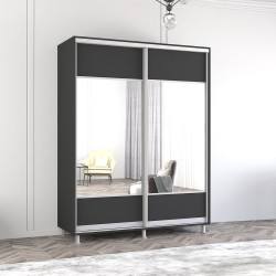 Шкаф-купе Mobildor Aron-S с зеркалом K1 170x210x60 (Anthracite)