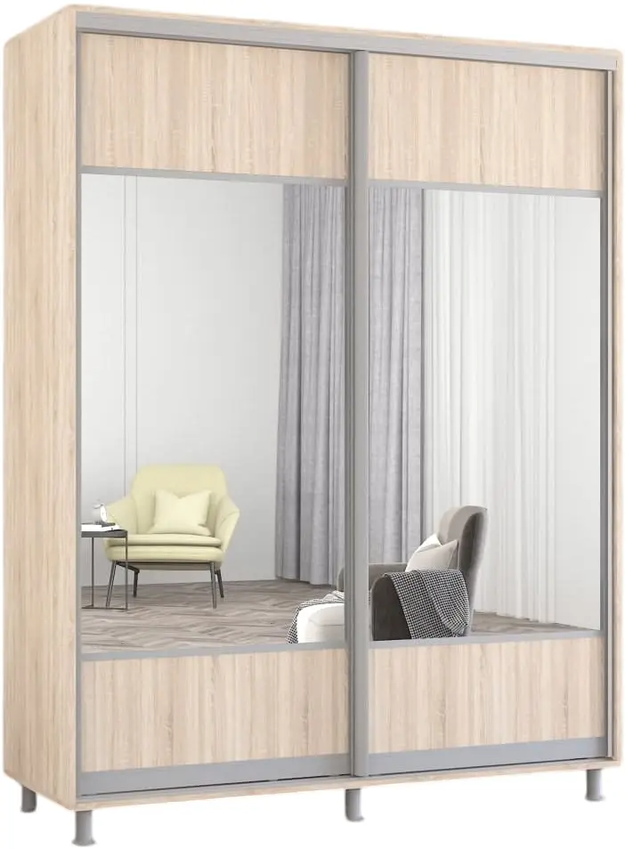 Dulap-cupe Mobildor Aron-S cu oglinda K1 170x220x60 (Sonoma Oak) - 2