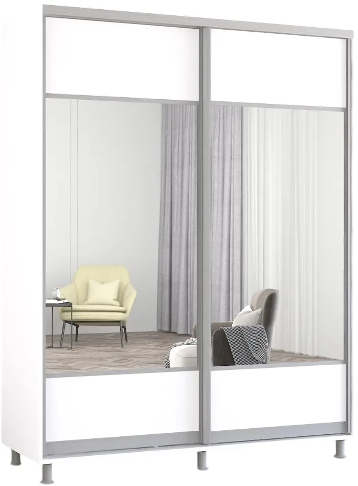 Dulap-cupe Mobildor Aron-S cu oglinda K1 180x200x60 (White) - 2