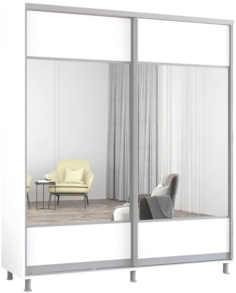 Dulap-cupe Mobildor Aron-S cu oglinda K1 200x230x60 (White) - 2