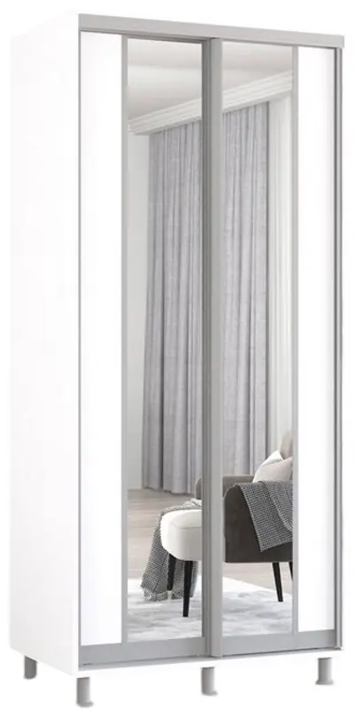 Dulap-cupe Mobildor Aron-S cu oglinda K2 100x200x60 (White) - 3