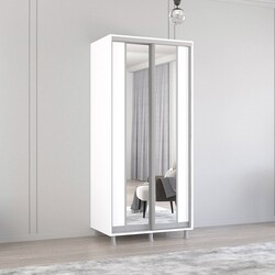 Dulap-cupe Mobildor Aron-S cu oglinda K2 100x200x60 (White)