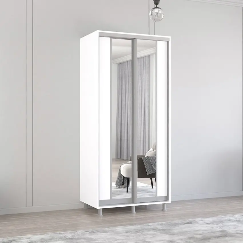 Dulap-cupe Mobildor Aron-S cu oglinda K2 100x200x60 (White)