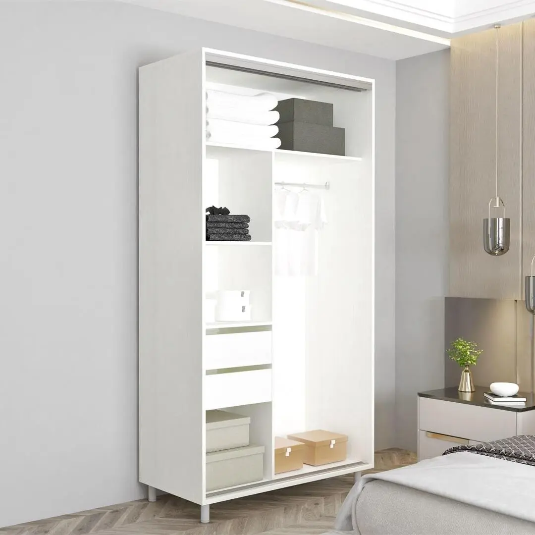 Dulap-cupe Mobildor Aron-S cu oglinda K2 110x220x60 (White) - 2