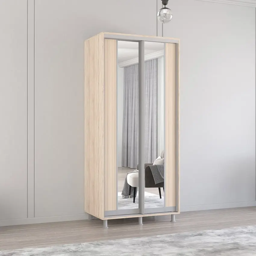 Dulap-cupe Mobildor Aron-S cu oglinda K2 130x200x60 (Sonoma Oak)