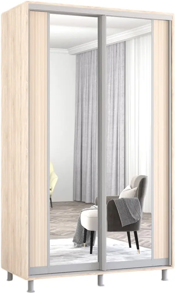 Dulap-cupe Mobildor Aron-S cu oglinda K2 140x240x60 (Sonoma Oak) - 2