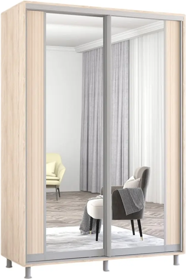 Dulap-cupe Mobildor Aron-S cu oglinda K2 160x240x60 (Sonoma Oak) - 2