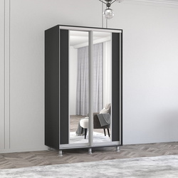 Шкаф-купе Mobildor Aron-S с зеркалом K2 170x220x60 (Anthracite)