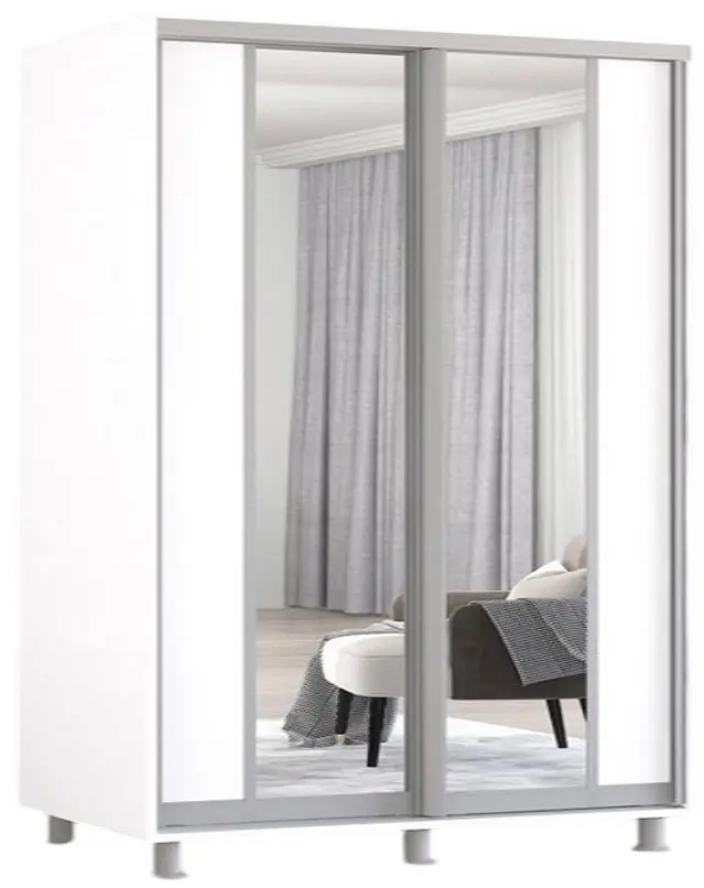 Шкаф-купе Mobildor Aron-S с зеркалом K2 180x230x60 (White) - 3
