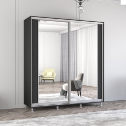 Шкаф-купе Mobildor Aron-S с зеркалом K2 190x200x60 (Anthracite)