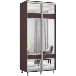 Dulap-cupe Mobildor Aron-S cu oglinda K3 Zebra 110x220x60 (Wenge) Thumb