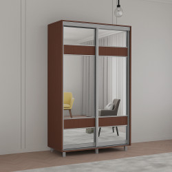 Dulap-cupe Mobildor Aron-S cu oglinda K3 Zebra 120x200x60 (Wenge)