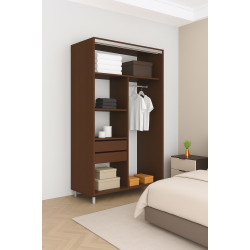 Dulap-cupe Mobildor Aron-S cu oglinda K3 Zebra 130x230x60 (Wenge) Thumb