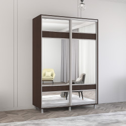 Dulap-cupe Mobildor Aron-S cu oglinda K3 Zebra 170x210x60 (Wenge)