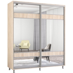 Dulap-cupe Mobildor Aron-S cu oglinda K3 Zebra 200x230x60 (Sonoma Oak) Thumb