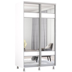 Шкаф-купе Mobildor Aron-S с зеркалом K3 Zebra 140x230x60 (White) Thumb