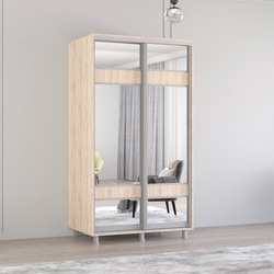 Шкаф-купе Mobildor Aron-S с зеркалом K3 Zebra 140x240x60 (Sonoma Oak)