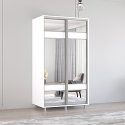 Шкаф-купе Mobildor Aron-S с зеркалом K3 Zebra 150x210x60 (White)