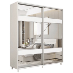 Шкаф-купе Mobildor Aron-S с зеркалом K3 Zebra 170x210x60 (White) Thumb