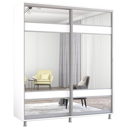 Шкаф-купе Mobildor Aron-S с зеркалом K3 Zebra 200x200x60 (White) Thumb