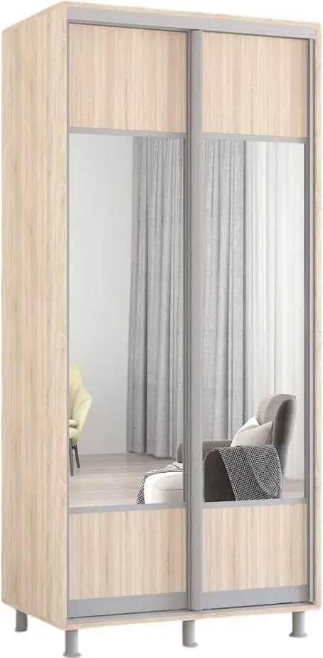 Dulap-cupe Mobildor Aron cu oglinda K1 100x220x60 (Sonoma Oak) - 2