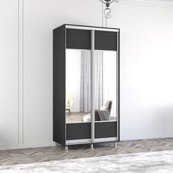 Dulap-cupe Mobildor Aron cu oglinda K1 100x230x60 (Anthracite)