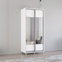 Dulap-cupe Mobildor Aron cu oglinda K1 100x240x60 (White)