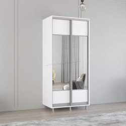 Dulap-cupe Mobildor Aron-S cu oglinda K1 100x240x60 (White Brilliant)