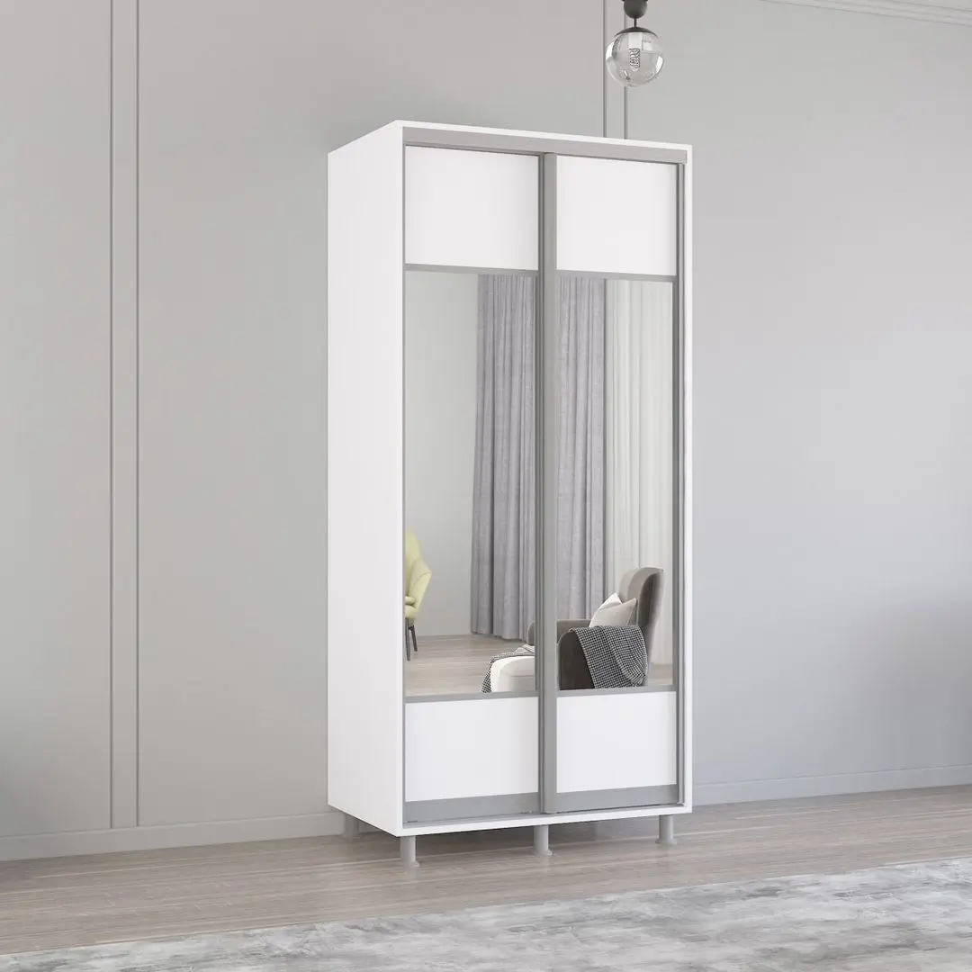 Dulap-cupe Mobildor Aron cu oglinda K1 100x240x60 (White)