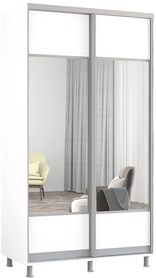Dulap-cupe Mobildor Aron cu oglinda K1 120x230x60 (White) - 2