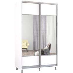 Dulap-cupe Mobildor Aron cu oglinda K1 130x200x60 (White) Thumb