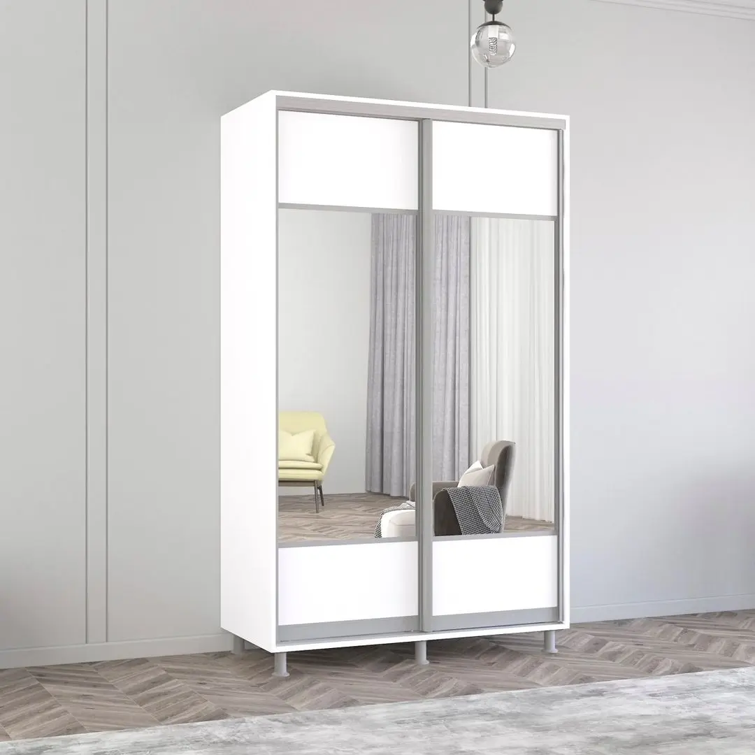 Шкаф-купе Mobildor Aron с зеркалом K1 130x230x60 (White)