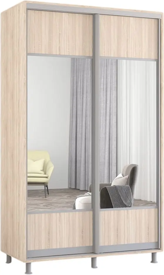 Dulap-cupe Mobildor Aron cu oglinda K1 140x240x60 (Sonoma Oak) - 2