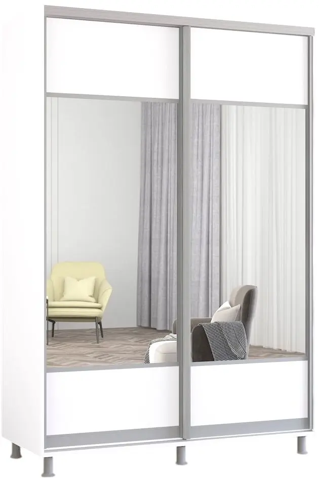 Dulap-cupe Mobildor Aron cu oglinda K1 150x210x60 (White) - 2