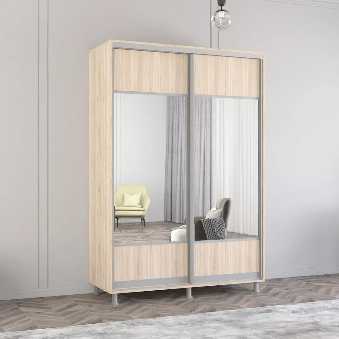 Dulap-cupe Mobildor Aron cu oglinda K1 150x240x60 (Sonoma Oak)