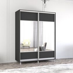 Dulap-cupe Mobildor Aron cu oglinda K1 160x200x60 (Anthracite)