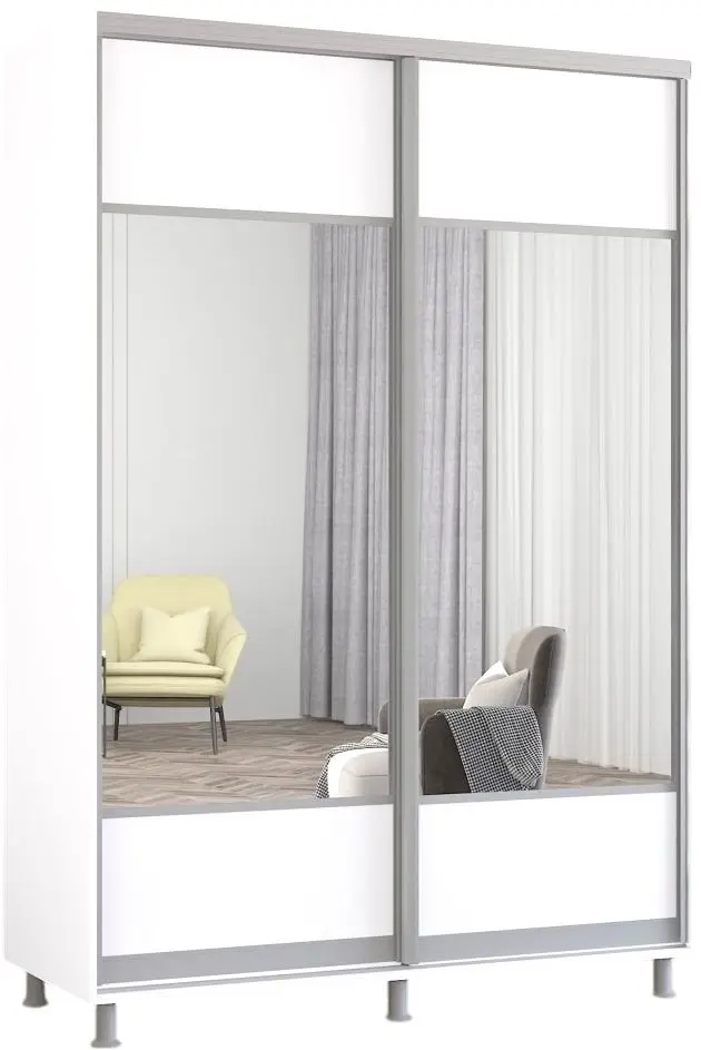 Шкаф-купе Mobildor Aron с зеркалом K1 160x230x60 (White) - 2