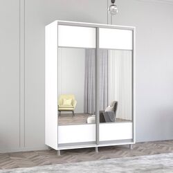 Dulap-cupe Mobildor Aron cu oglinda K1 160x240x60 (White)