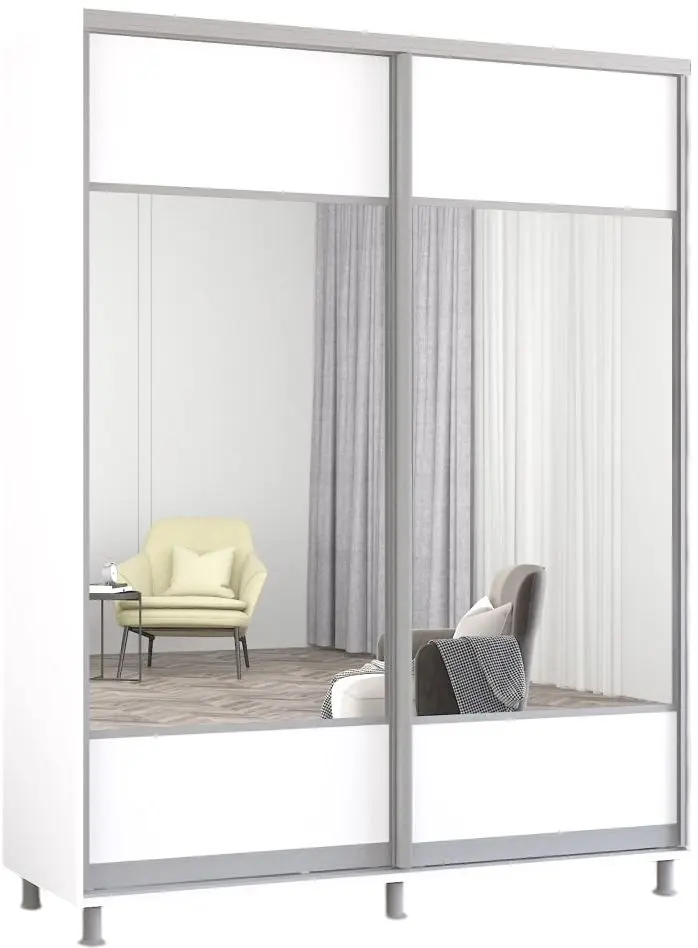 Dulap-cupe Mobildor Aron cu oglinda K1 170x200x60 (White) - 2