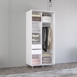 Шкаф-купе Mobildor Aron с зеркалом K1 170x230x60 (White) Thumb