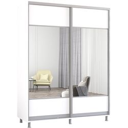 Шкаф-купе Mobildor Aron с зеркалом K1 180x240x60 (White) Thumb
