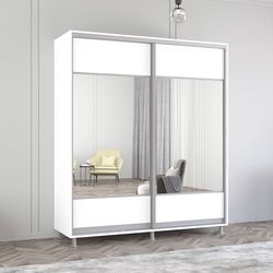 Dulap-cupe Mobildor Aron cu oglinda K1 190x200x60 (White)