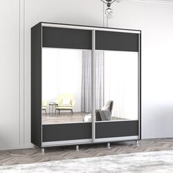 Dulap-cupe Mobildor Aron cu oglinda K1 190x210x60 (Anthracite)