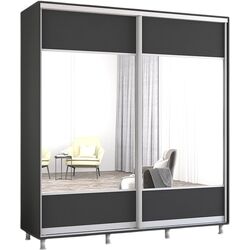Dulap-cupe Mobildor Aron cu oglinda K1 190x220x60 (Anthracite) Thumb