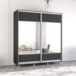 Dulap-cupe Mobildor Aron cu oglinda K1 200x210x60 (Anthracite)