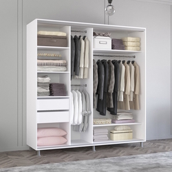 Шкаф-купе Mobildor Aron с зеркалом K1 200x240x60 (White) Thumb