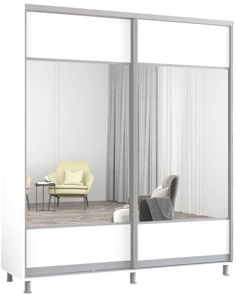 Dulap-cupe Mobildor Aron cu oglinda K1 220x220x60 (White) - 2